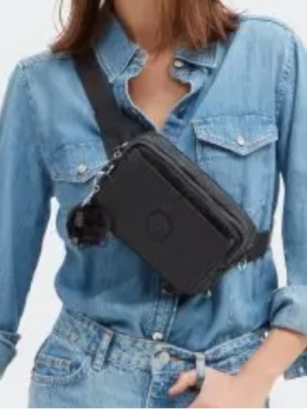 Kipling Tarry sling crossbody waist chest bag purse in True Blue Tonal NWT